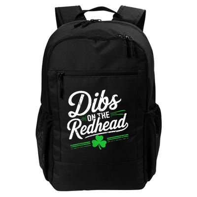 Funny St PatrickS Day Dibs On The Redhead Shamrock Backpack