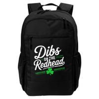 Funny St PatrickS Day Dibs On The Redhead Shamrock Backpack