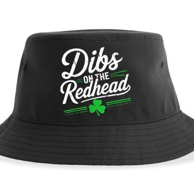 Funny St PatrickS Day Dibs On The Redhead Shamrock Sustainable Bucket Hat