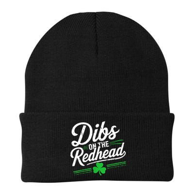 Funny St PatrickS Day Dibs On The Redhead Shamrock Beanie