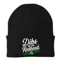 Funny St PatrickS Day Dibs On The Redhead Shamrock Beanie