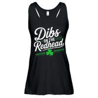 Funny St PatrickS Day Dibs On The Redhead Shamrock Ladies Essential Flowy Tank