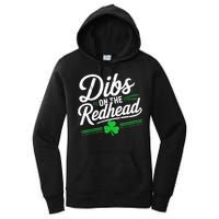 Funny St PatrickS Day Dibs On The Redhead Shamrock Women's Pullover Hoodie