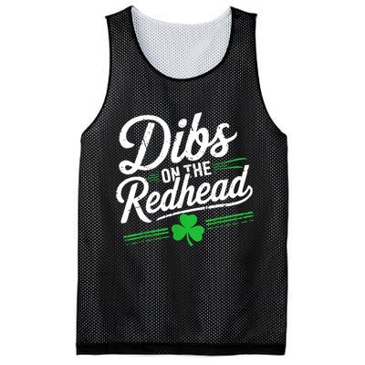 Funny St PatrickS Day Dibs On The Redhead Shamrock Mesh Reversible Basketball Jersey Tank