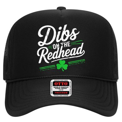 Funny St PatrickS Day Dibs On The Redhead Shamrock Trucker Hat
