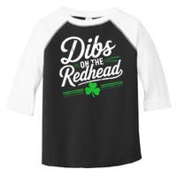 Funny St PatrickS Day Dibs On The Redhead Shamrock Toddler Fine Jersey T-Shirt