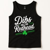 Funny St PatrickS Day Dibs On The Redhead Shamrock Tank Top