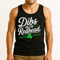 Funny St PatrickS Day Dibs On The Redhead Shamrock Tank Top