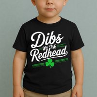 Funny St PatrickS Day Dibs On The Redhead Shamrock Toddler T-Shirt