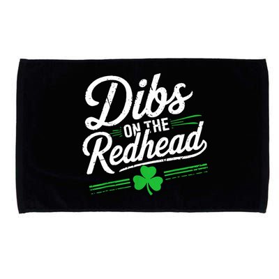 Funny St PatrickS Day Dibs On The Redhead Shamrock Microfiber Hand Towel