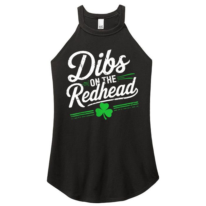 Funny St PatrickS Day Dibs On The Redhead Shamrock Women's Perfect Tri Rocker Tank