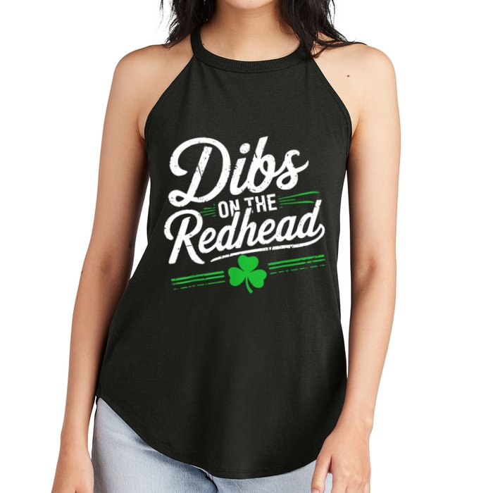 Funny St PatrickS Day Dibs On The Redhead Shamrock Women's Perfect Tri Rocker Tank