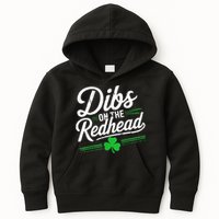 Funny St PatrickS Day Dibs On The Redhead Shamrock Kids Hoodie