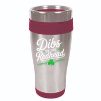 Funny St PatrickS Day Dibs On The Redhead Shamrock 16oz Travel Tumbler