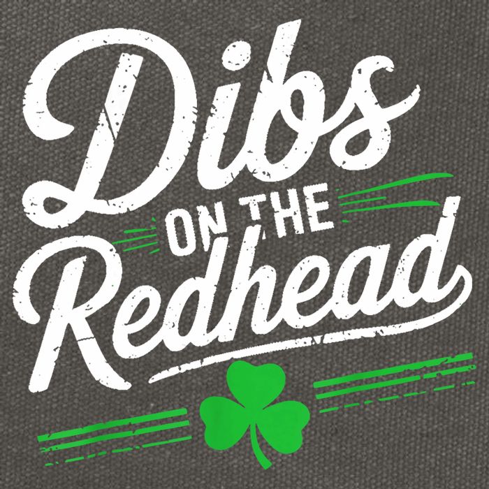 Funny St PatrickS Day Dibs On The Redhead Shamrock Cotton Canvas Backpack