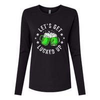 Funny St Patricks Day Lets Get Lucked Up Womens Cotton Relaxed Long Sleeve T-Shirt