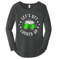 Funny St Patricks Day Lets Get Lucked Up Women's Perfect Tri Tunic Long Sleeve Shirt