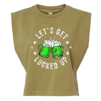 Funny St Patricks Day Lets Get Lucked Up Garment-Dyed Women's Muscle Tee