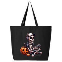 Funny Skeleton Playing Video Game Halloween Gamer 25L Jumbo Tote