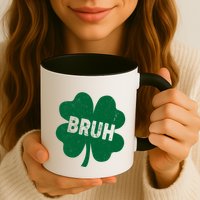 Funny St Patricks Day Bruh Lucky Shamrock Clover Mug
