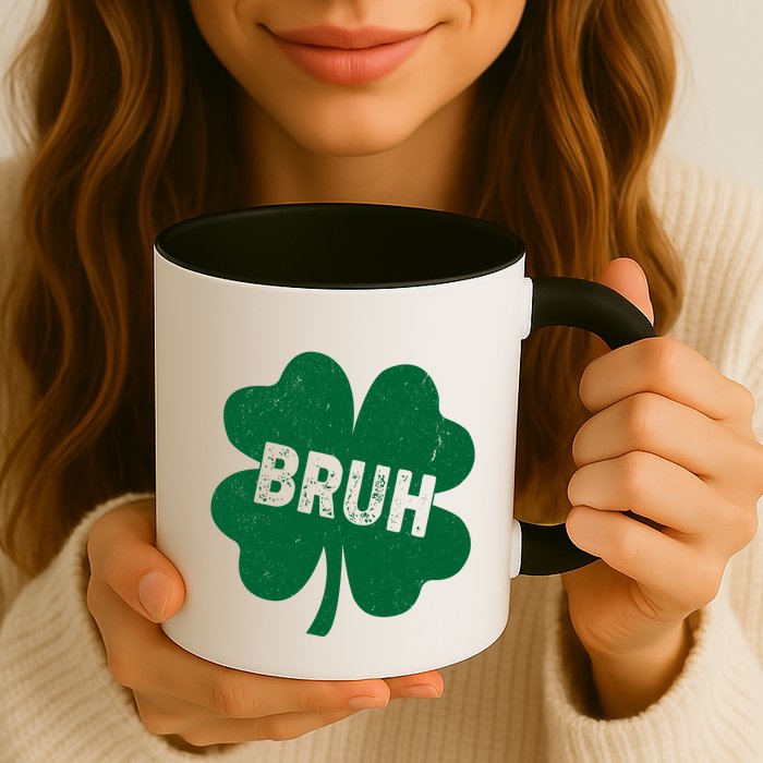 Funny St Patricks Day Bruh Lucky Shamrock Clover Mug