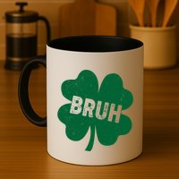 Funny St Patricks Day Bruh Lucky Shamrock Clover Mug