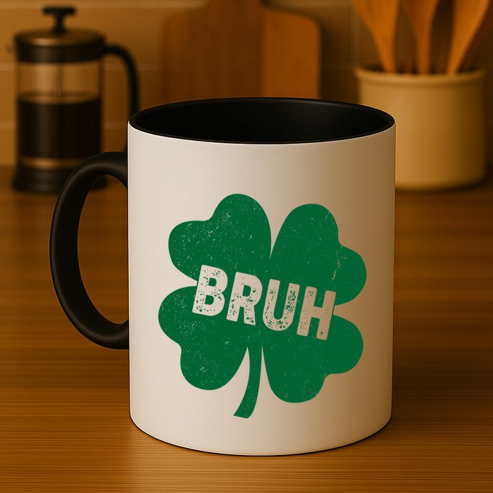 Funny St Patricks Day Bruh Lucky Shamrock Clover Mug