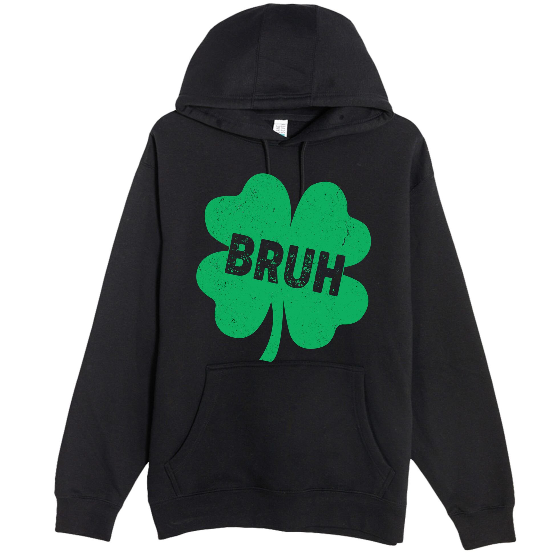 Funny St Patricks Day Bruh Lucky Shamrock Clover Premium Pullover Hoodie