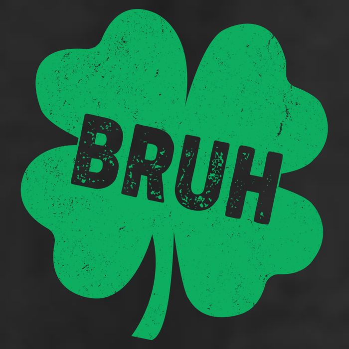 Funny St Patricks Day Bruh Lucky Shamrock Clover Premium Pullover Hoodie