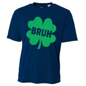 Funny St Patricks Day Bruh Lucky Shamrock Clover Cooling Performance Crew T-Shirt