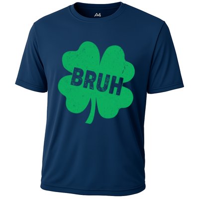 Funny St Patricks Day Bruh Lucky Shamrock Clover Performance Shirt