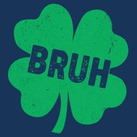 Funny St Patricks Day Bruh Lucky Shamrock Clover Drawstring Bag