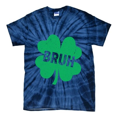 Funny St Patricks Day Bruh Lucky Shamrock Clover Tie-Dye T-Shirt