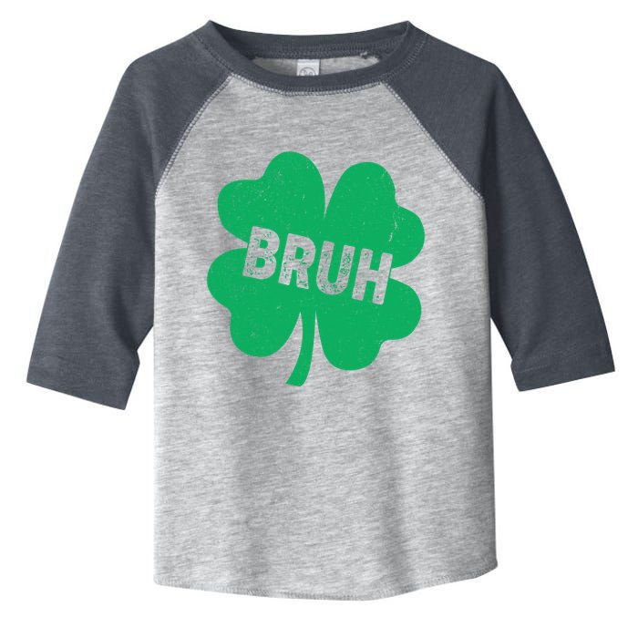 Funny St Patricks Day Bruh Lucky Shamrock Clover Toddler Fine Jersey T-Shirt