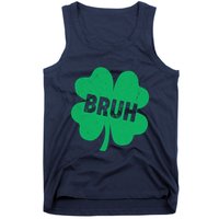 Funny St Patricks Day Bruh Lucky Shamrock Clover Tank Top