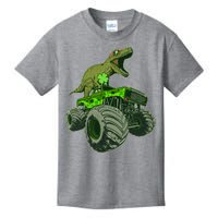 Funny St Patrick's Day Lucky Trex Dinosaur Riding Monster Truck Kids T-Shirt