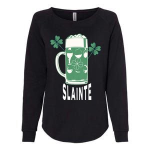 Funny St Patricks Day Shamrock Irish Beer Ing Slainte Gift Womens California Wash Sweatshirt