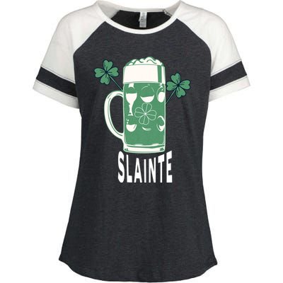 Funny St Patricks Day Shamrock Irish Beer Ing Slainte Gift Enza Ladies Jersey Colorblock Tee