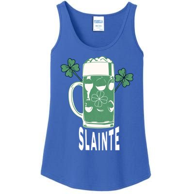 Funny St Patricks Day Shamrock Irish Beer Ing Slainte Gift Ladies Essential Tank