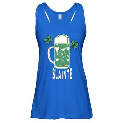 Funny St Patricks Day Shamrock Irish Beer Ing Slainte Gift Ladies Essential Flowy Tank