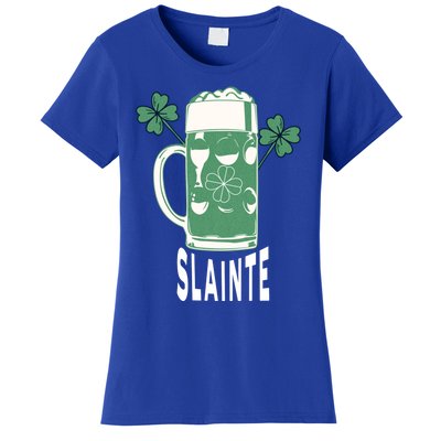 Funny St Patricks Day Shamrock Irish Beer Ing Slainte Gift Women's T-Shirt