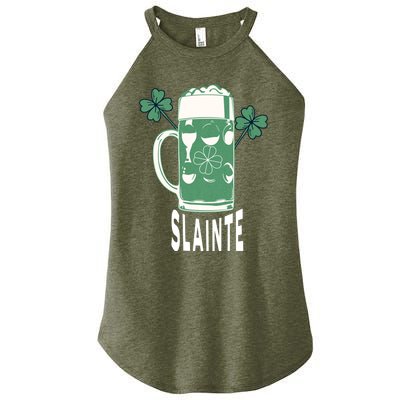 Funny St Patricks Day Shamrock Irish Beer Ing Slainte Gift Women's Perfect Tri Rocker Tank