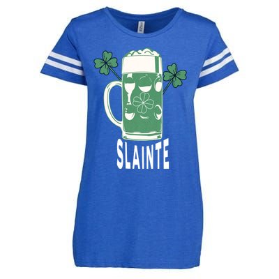 Funny St Patricks Day Shamrock Irish Beer Ing Slainte Gift Enza Ladies Jersey Football T-Shirt