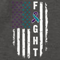 Fight Suicide Prevention Teal Purple Ribbon US Flag Vector Backpack