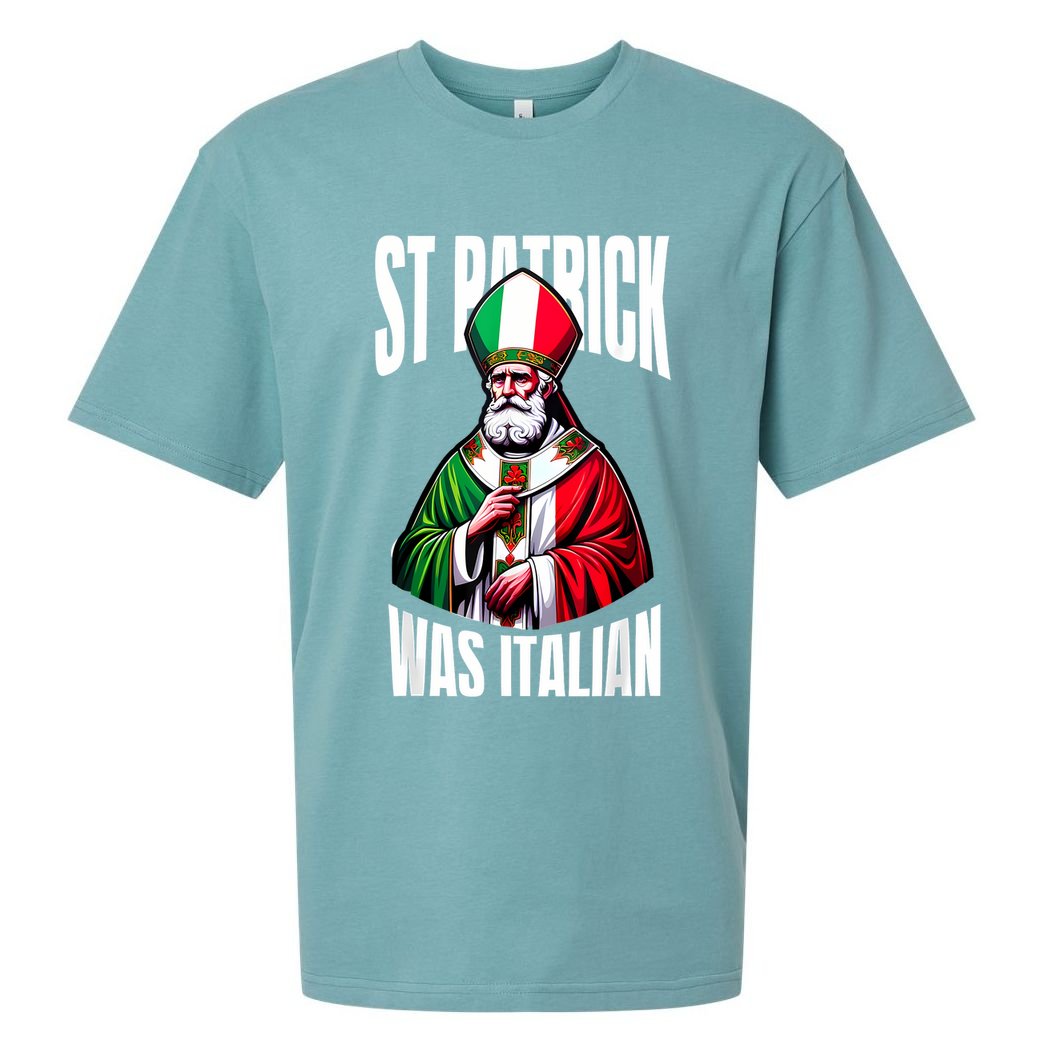 Funny St Patrick Was Italian St PatrickS Day Italian Flag Sueded Cloud Jersey T-Shirt
