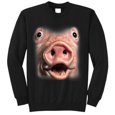Funny Surprised Pig Face Meme Big Troll Hog Piggy Face Sweatshirt
