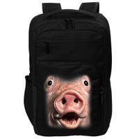 Funny Surprised Pig Face Meme Big Troll Hog Piggy Face Impact Tech Backpack