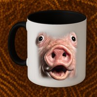 Funny Surprised Pig Face Meme Big Troll Hog Piggy Face Mug