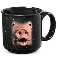 Funny Surprised Pig Face Meme Big Troll Hog Piggy Face 15oz Campfire Ceramic Mug