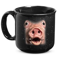 Funny Surprised Pig Face Meme Big Troll Hog Piggy Face 15oz Campfire Ceramic Mug
